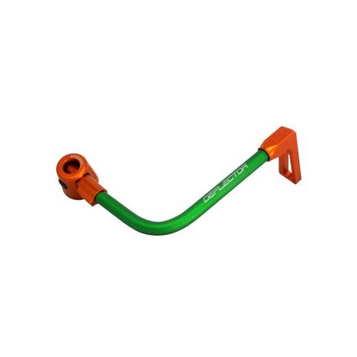 LEVER GUARD ACCOSSATO WITH GREEN HOSE AND JOINT RIGHT, ALUMINIUM