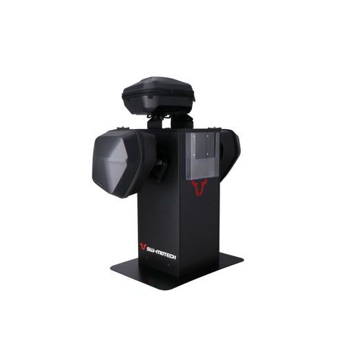 SW MOTECH SALES DISPLAY WITH EQUIPMENT THEME: URBAN SIDE CASE URBAN TOP CASE. SLC BASE.