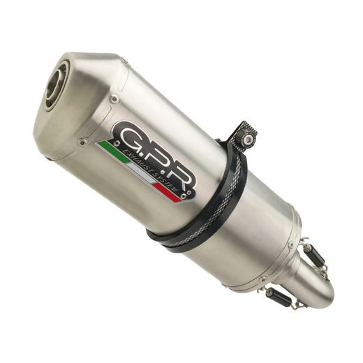KONCOVKA VÝFUKU SLIP-ON GPR SATINOX H.178.SAT BROUŠENÁ NEREZOVÁ OCEL ZAHRNUJE SPOJOVACÍ SVOD, ODNÍMATELNÝ DB KILLER A KATALYZÁTOR PRO HONDA CBF 500 2004-2007