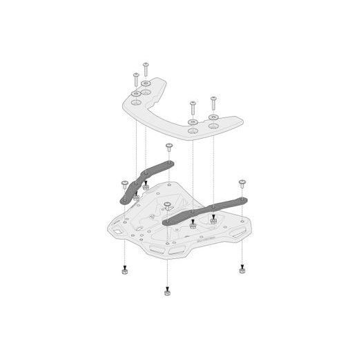 SW MOTECH SADA ADAPTÉRU PRO ADV.RACK NA KUFRY KRAUSER K-WING, HEPCO