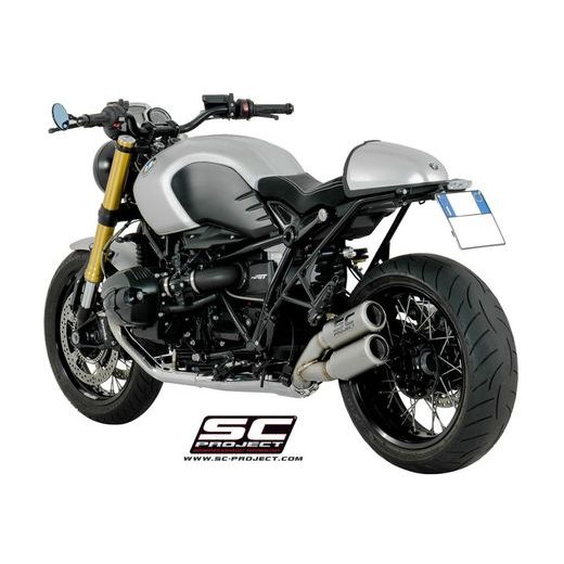VÝFUKOVÝ SYSTÉM SC PROJECT PRO BMW - R NINE T (2014 - 2016) - TWIN CR-T DUAL MUFFLER, TITANIUM