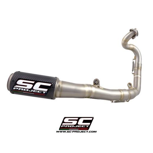 VÝFUKOVÝ SYSTÉM SC PROJECT PRO HONDA - NSF250R - FULL EXHAUST SYSTEM 1-1, TITANIUM, WITH CARBON FIBER CR-T MUFFLER