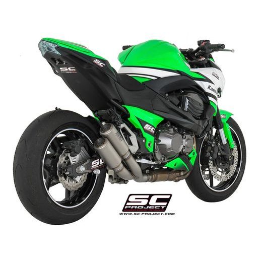 VÝFUKOVÝ SYSTÉM SC PROJECT PRO KAWASAKI - Z 800 (2012 - 2016) - TWIN CR-T DUAL MUFFLER, TITANIUM