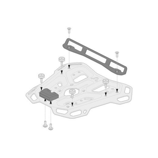 SW MOTECH ADAPTER PRO ADVENTURE RACK , PRO SHAD 2