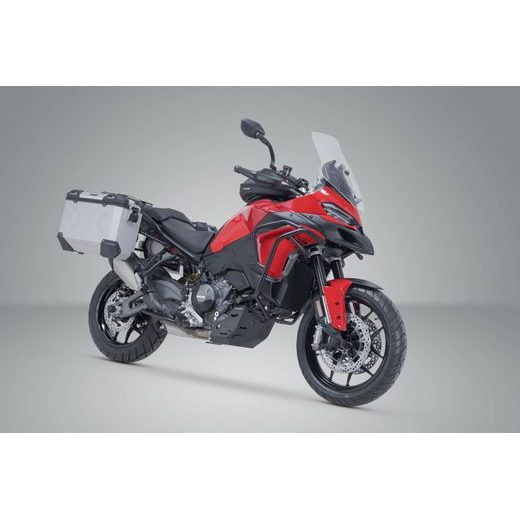 SW MOTECH TRAX ADV ALUMINUM CASE SYSTEM SILVER. 45/37 L. DUCATI MULTISTRADA V2/V2S (24-).