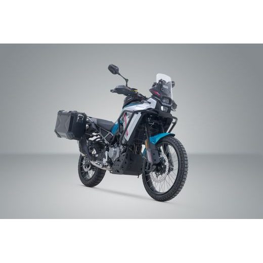 SW MOTECH TRAX ADV ALUMINIUM CASE SYSTEM BLACK. 45/37 L. CFMOTO 450MT (23-).