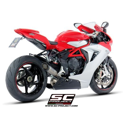 VÝFUKOVÝ SYSTÉM SC PROJECT PRO MV AGUSTA - F3 675 (2017 - 2022) - EAS ABS - RC - S1 MUFFLER, TITANIUM, WITH TITANIUM LINK-PIPE