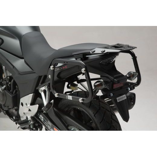 SW MOTECH TRAX ADV HLINÍKOVÝ SYSTÉM KUFRU BLACK. 37/37 L. CB500X, CB500F / CBR500R (-15).
