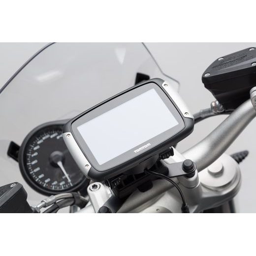 SW MOTECH GPS DRŽÁK NA ŘÍDÍTKA ČERNÝ. BMW / TRIUMPH MODELS, HIMALAYAN.