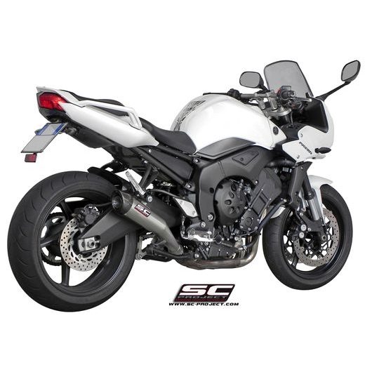 VÝFUKOVÝ SYSTÉM SC PROJECT PRO YAMAHA - FZ1 - FAZER (2006 - 2016) - CONICAL MUFFLER, BRUSHED STAINLESS STEEL, WITH CARBON FIBER END CAP
