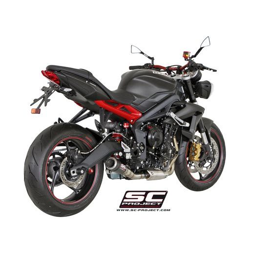 VÝFUKOVÝ SYSTÉM SC PROJECT PRO TRIUMPH - STREET TRIPLE 675 (2013 - 2016) - R - RX - CR-T MUFFLER, CARBON FIBER