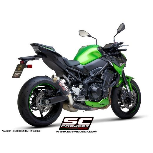 VÝFUKOVÝ SYSTÉM SC PROJECT PRO KAWASAKI - Z 900 (2020) - EURO 4 - GP-M2 MUFFLER, CARBON FIBER, WITH CNC MACHINED EXIT PIPE