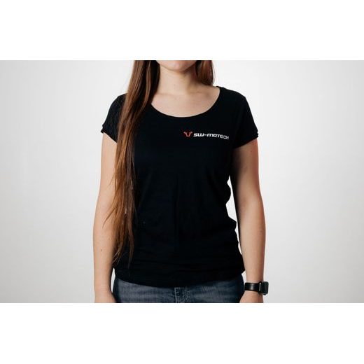 SW MOTECH T-SHIRT CORE LINE. BLACK. WOMEN. SIZE S.
