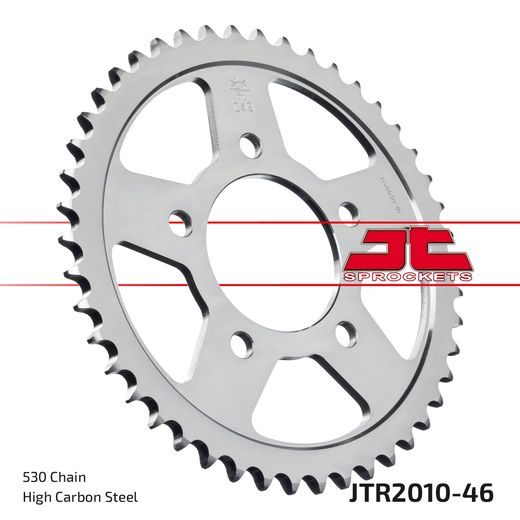 ŘETĚZOVÁ SADA EK - STŘÍBRNÝ ŘETĚZ 530 DEX, X-KROUŽEK, KOLEČKO JT POGUMOVANÉ, ROZETA JT PRO TRIUMPH TIGER 955 2001-2004