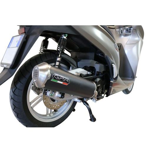 KONCOVKA VÝFUKU SLIP-ON GPR EVO4 ROAD HON.11.EVO4 MATNÁ ČERNÁ ZAHRNUJE SPOJOVACÍ SVOD, ODNÍMATELNÝ DB KILLER A KATALYZÁTOR PRO HONDA SH 350 I 2021-2023