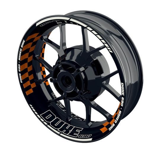 SAMOLEPKY NA KOLA PREMIUM - KTM DUKE 690 RACING DESIGN GRID B