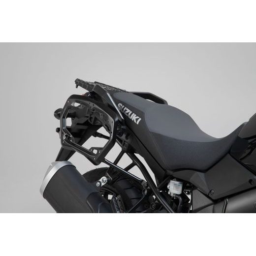 SW MOTECH DUSC HARD CASE SYSTEM BLACK. 33/33L. SUZUKI V STROM 1000 (14-19).