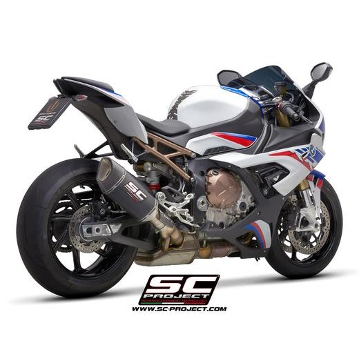 VÝFUKOVÝ SYSTÉM SC PROJECT PRO BMW - S 1000 RR (2019 - 2020) - EURO 4 - SC1-R MUFFLER, TITANIUM, WITH CARBON FIBER END CAP