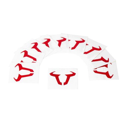 SW MOTECH SW-MOTECH TATTOO BÝK 60X60MM. 10 PACK. TEMPORARY TATTOO. RED.