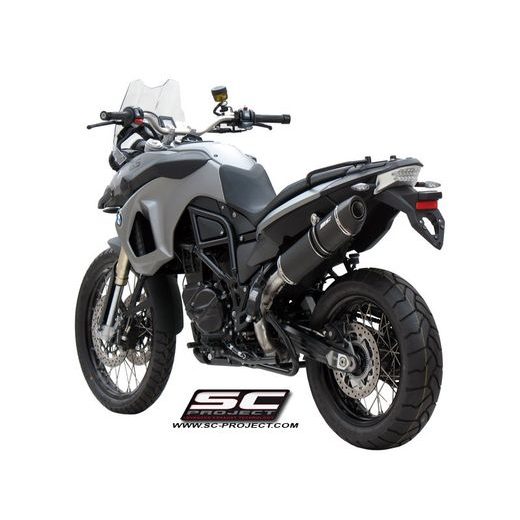 VÝFUKOVÝ SYSTÉM SC PROJECT PRO BMW - F 800 GS (2008 - 2015) - ADVENTURE - OVAL MUFFLER, TITANIUM, WITH CARBON FIBER END CAP