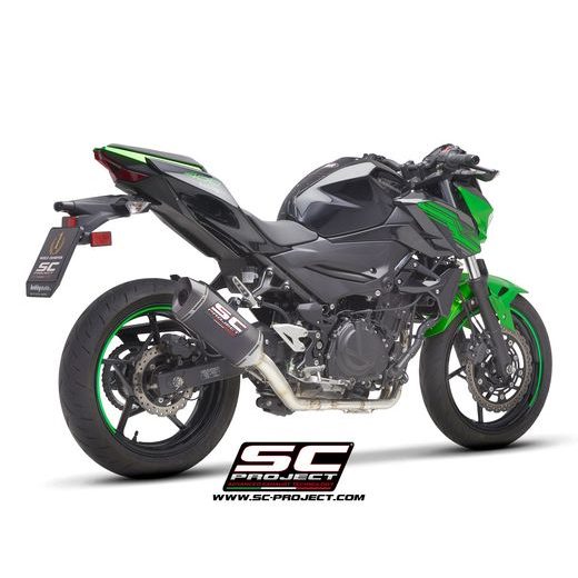 VÝFUKOVÝ SYSTÉM SC PROJECT PRO KAWASAKI - Z 400 (2019 - 2020) - FULL EXHAUST SYSTEM 2-1, WITH SC1-M MUFFLER, CARBON FIBER, WITH CARBON FIBER END CAP