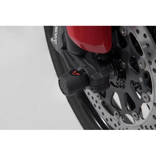 SW MOTECH PADACÍ PROTEKTORY NA PŘEDNÍ OSU BLACK. DUCATI MULTISTRADA V4 (20-).