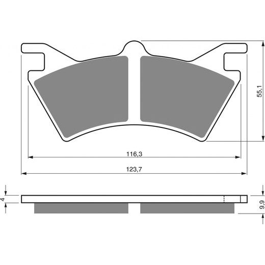 BRZDOVÉ DESTIČKY GOLDFREN 208 S33 STREET REAR