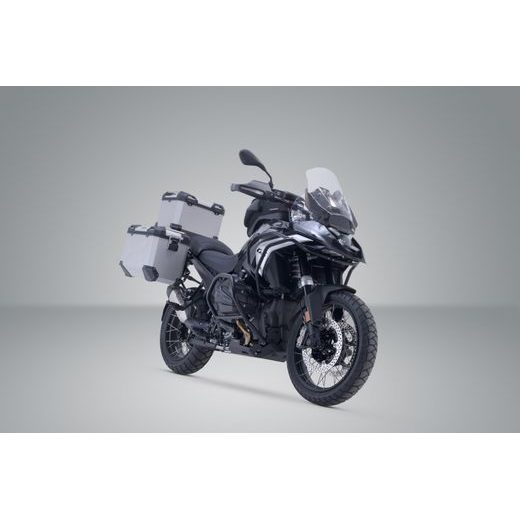 SW MOTECH ADVENTURE SET TRAX ADV SILVER. BMW R 1300 GS (23-). BMW TOP CASE HOLDER.