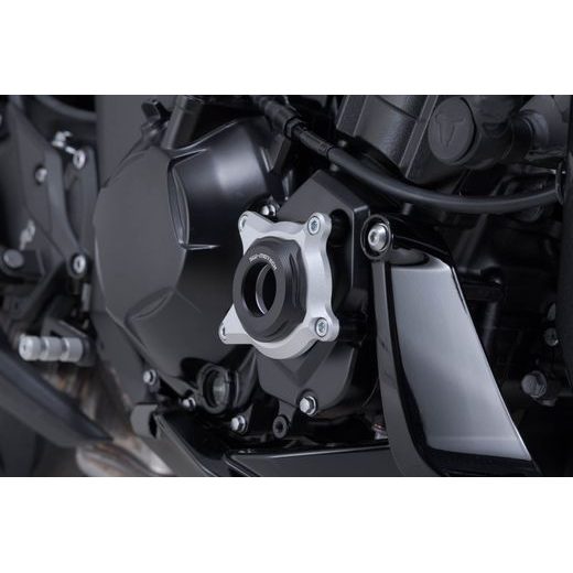 SW MOTECH ENGINE CASE PROTECTOR BLACK/SILVER. KAWASAKI Z1100 (25-).