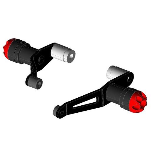 PROTEKTORY NA RÁM DRAGON - YAMAHA MT-07 / XSR / TRACER - DVOUBODOVÁ SADA ´14-X