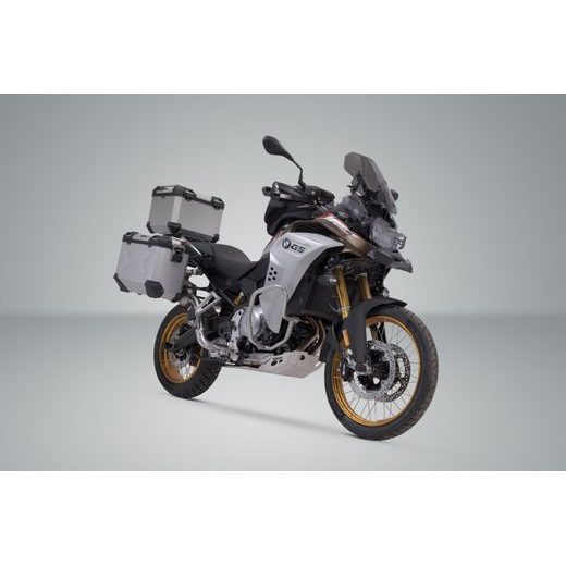 SW MOTECH ADVENTURE SET KUFRŮ STŘÍBRNÝ BMW F 850 GS ADV (20-). NEREZ TOP NOSIČ