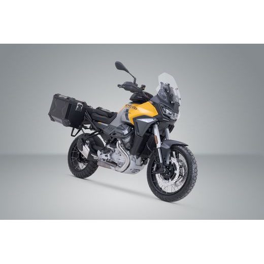 SW MOTECH TRAX ADV ALUMINIUM CASE SYSTEM BLACK. 37/37 L. MOTO GUZZI STELVIO (23-).