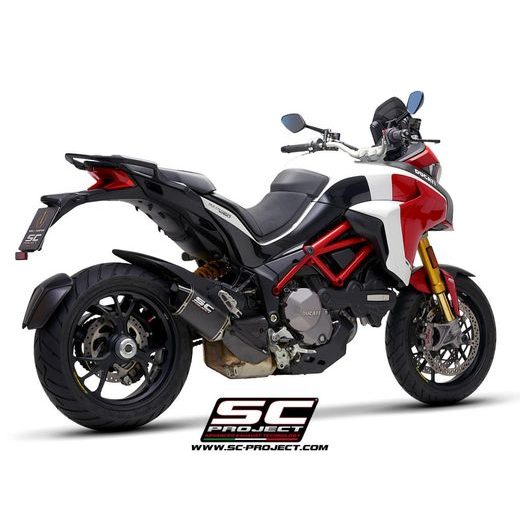 VÝFUKOVÝ SYSTÉM SC PROJECT PRO DUCATI - MULTISTRADA 1260 (2018 - 2020) - MTR MUFFLER, CARBON FIBER, WITH MACHINED FROM SOLID CNC END CAP