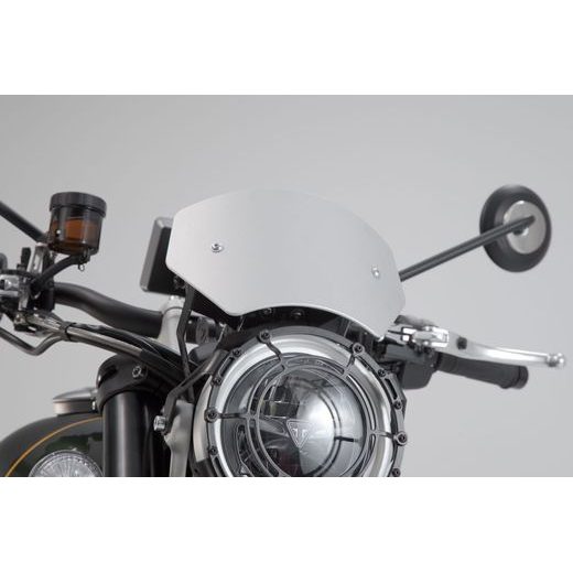 SW MOTECH VĚTRNÝ ŠTÍTEK STŘÍBRNÝ TRIUMPH SCRAMBLER 1200 XC / XE (18-).
