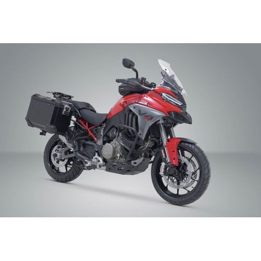 SW MOTECH TRAX ADV ALUMINUM CASE SYSTEM BLACK. 45/45 L. DUCATI MULTISTRADA V4 (20-).