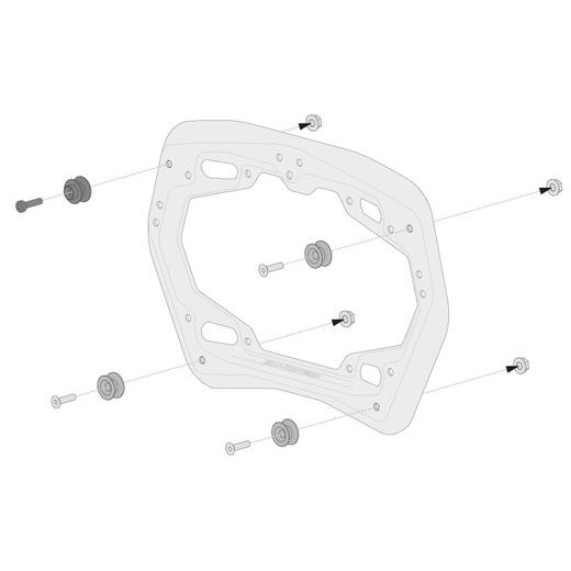 SW MOTECH ADAPTER PRO AERO ABS KUFRY NA NOSIČ PRO