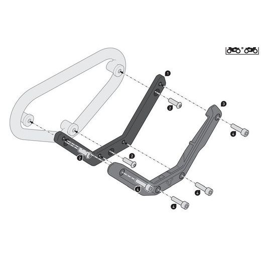 SW MOTECH V-LOC ADAPTER PRO SLC BOČNÍ NOSIČ