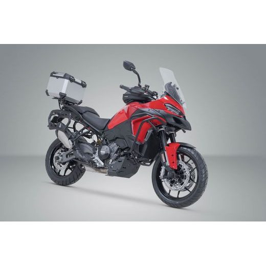 SW MOTECH TRAX ADV TOP CASE SYSTEM SILVER. DUCATI MULTISTRADA V2 / V2 S (24-).