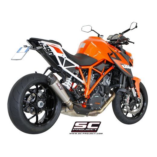 VÝFUKOVÝ SYSTÉM SC PROJECT PRO KTM - 1290 SUPER DUKE R (2014 - 2016) - CONICO MUFFLER, TITANIUM, WITH CARBON FIBER END CAP