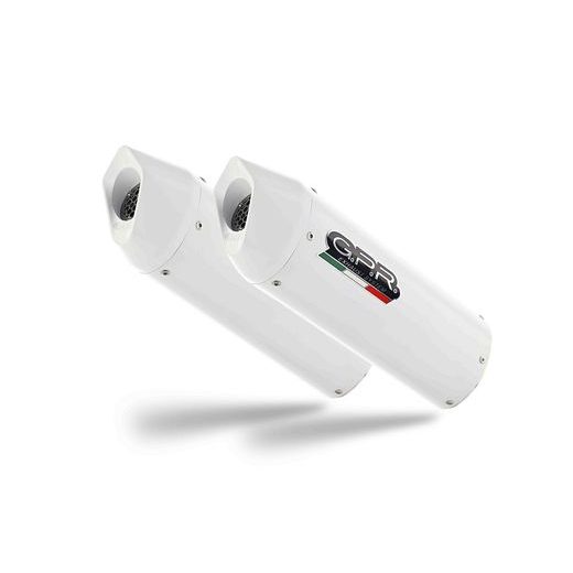DVOJITÁ KONCOVKA VÝFUKU SLIP-ON GPR ALBUS EVO4 E4.T.88.ALBE4 LESKLÁ BÍLÁ