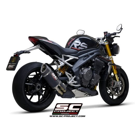 VÝFUKOVÝ SYSTÉM SC PROJECT PRO TRIUMPH - SPEED TRIPLE 1200 RS (2021-2022) - RR - SC1-R GT MUFFLER, CARBON, WITH CARBON FIBER END CAP