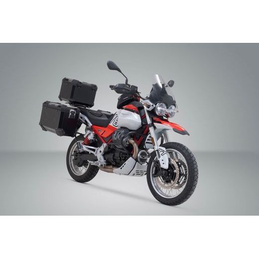 SW MOTECH ADVENTURE SET TRAX ADV BLACK. MOTO GUZZI V85 TT (24-).
