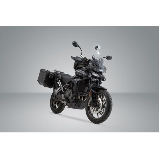 SW MOTECH TRAX ADV ALUMINIUM CASE SYSTEM BLACK. 45/37L. TRIUMPH TIGER 900/GT/RALLY/PRO.