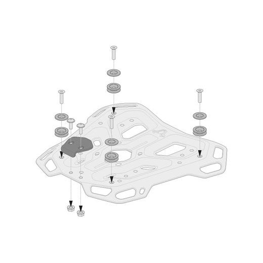 SW MOTECH ADAPTER PRO KUFRY TRAX ION/ ADV. NA NOSIČ ADVENTURE RACK