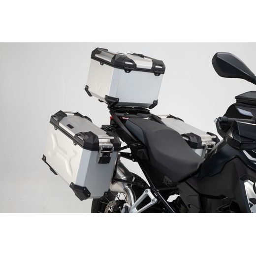 SW MOTECH ADVENTURE SADA ZAVAZADEL ČERNÁ BMW F GS 750/850 (18-). PRO TOP NOSIČ Z NEREZ.OCELI