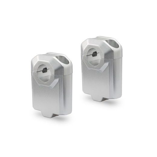 SW MOTECH ZVÝŠENÍ ŘÍDÍTEK 22 MM H = 50 MM. STŘÍBRO.