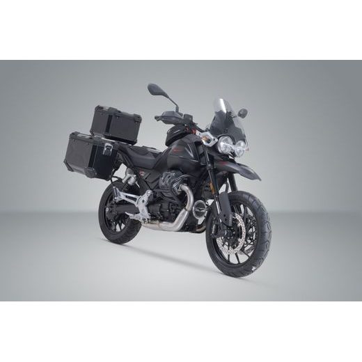 SW MOTECH ADVENTURE SET TRAX ADV BLACK. MOTO GUZZI V85 STRADA (24-).