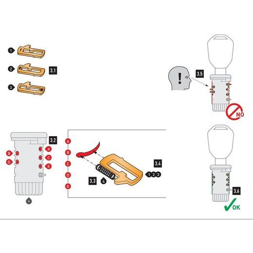 SW MOTECH CODABLE LOCK SET 2/2 2 CYLINDERS 2 KEYS. FOR V-LOC SIDE BAGS.
