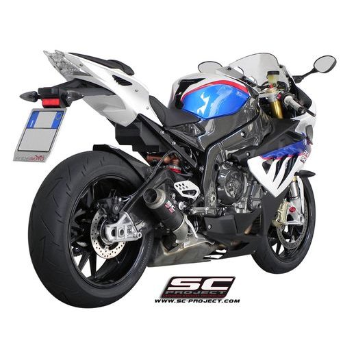 VÝFUKOVÝ SYSTÉM SC PROJECT PRO BMW - S 1000 RR (2010 - 2014) - HP4 - GP-M2 MUFFLER, CARBON FIBER, WITH CNC MACHINED EXIT PIPE