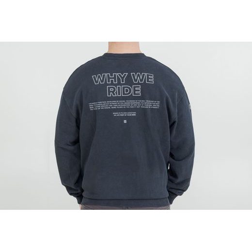SW MOTECH CREWNECK ? RIDERS LINE DARK GREY. OPTIC WASH. UNISEX. SIZE 3XL.